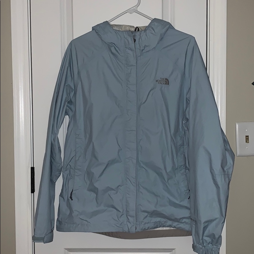 Sky Blue North Face Rain Jacket